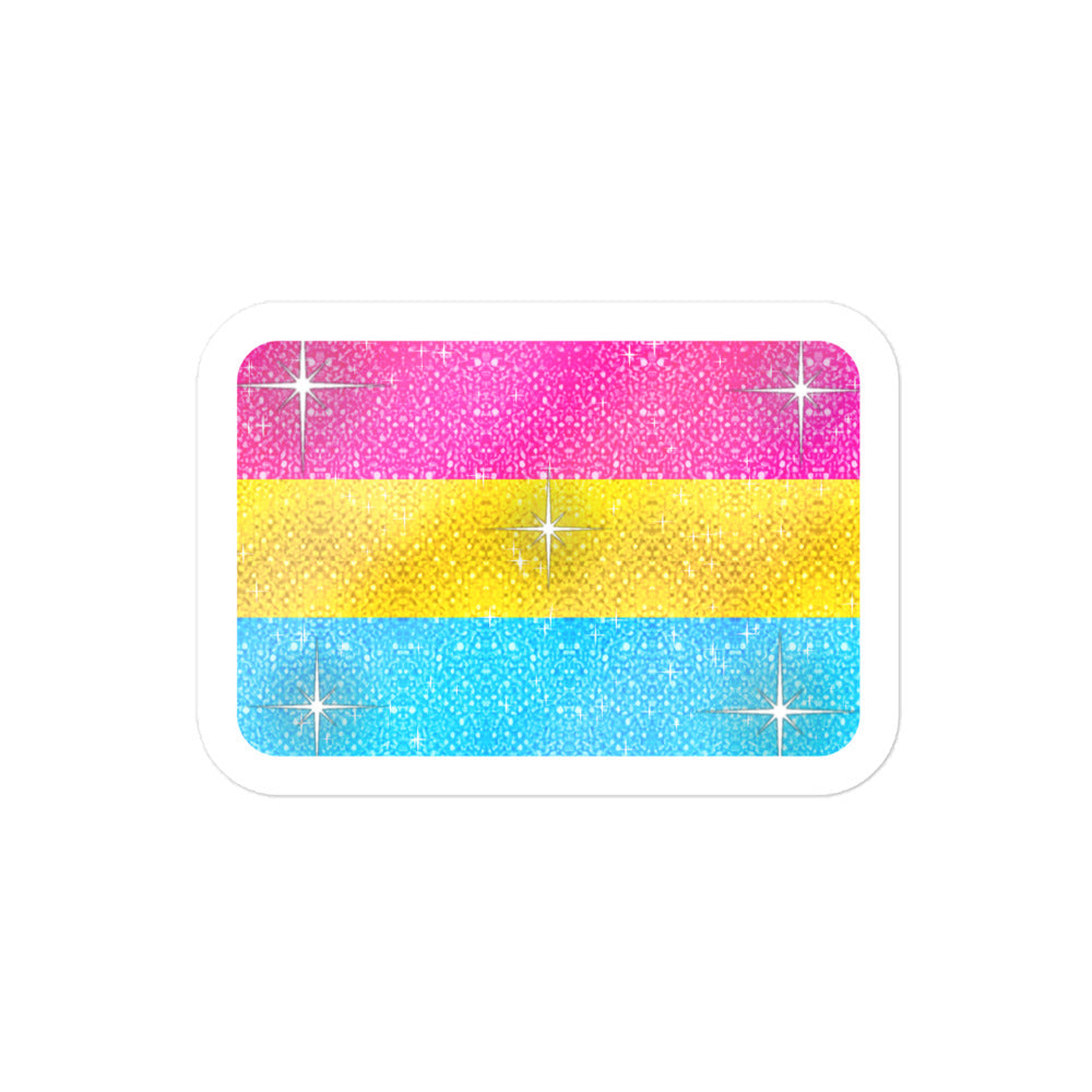Pansexual Pride flag sticker - kiss-cut glossy vinyl, KWEEN Colours LGBTQ+ sticker, UK