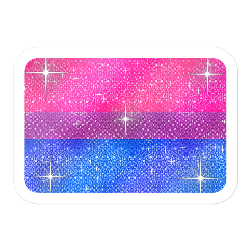 Bisexual Pride flag sticker - kiss-cut glossy vinyl, KWEEN Colours LGBTQ+ sticker, UK