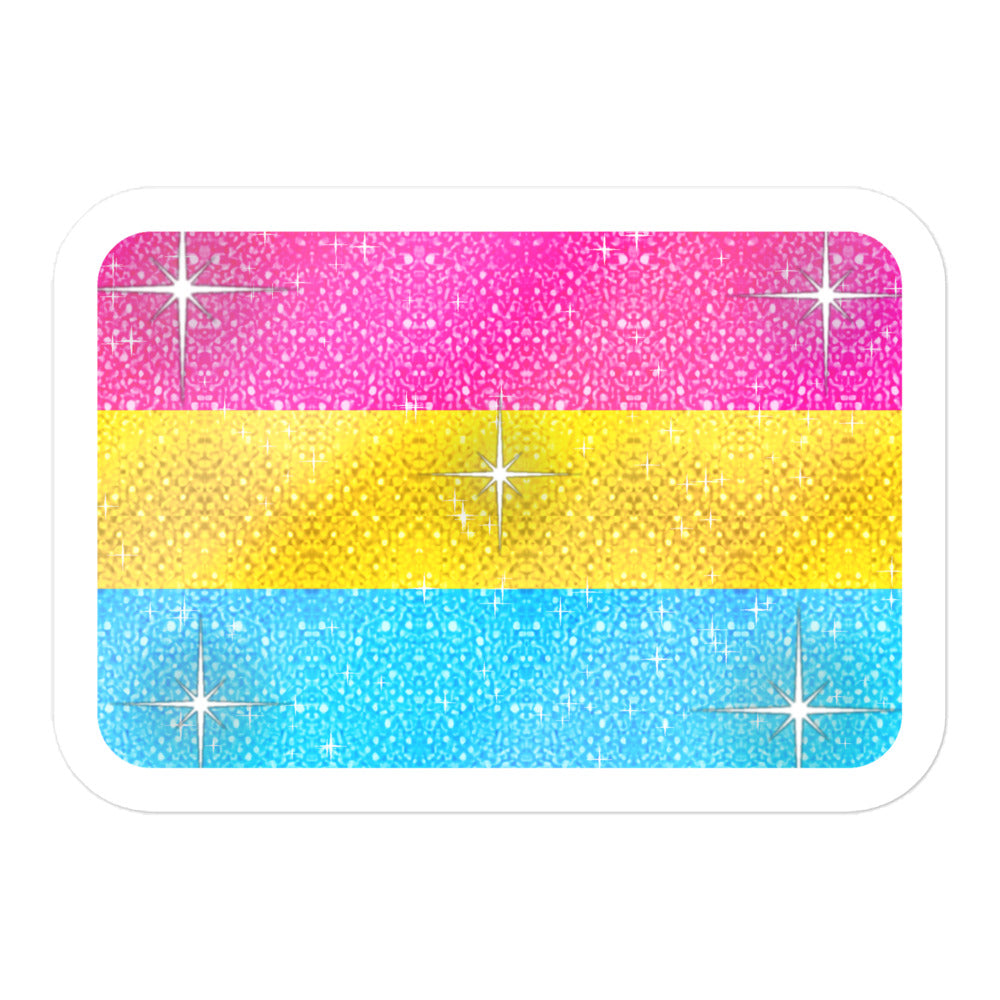 Pansexual Pride flag sticker - kiss-cut glossy vinyl, KWEEN Colours LGBTQ+ sticker, UK
