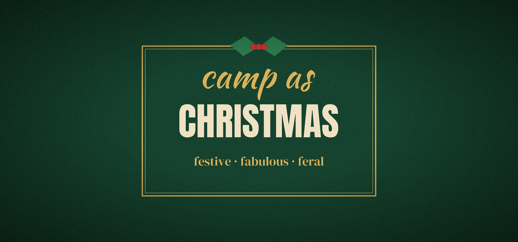 Camp as Christmas festive mug design — full artwork