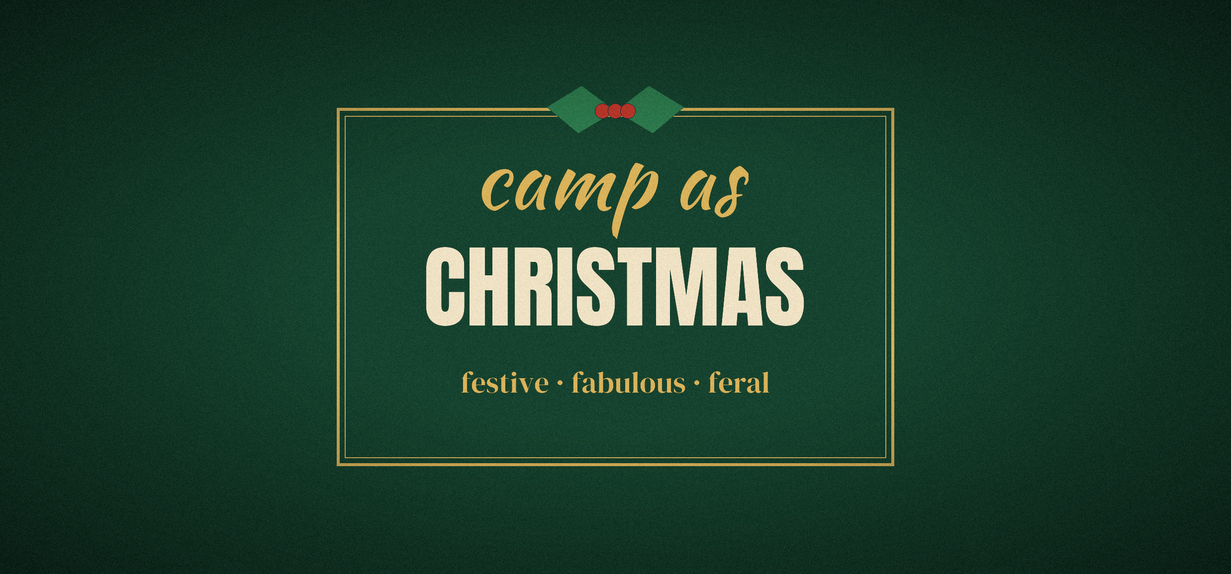 Camp as Christmas festive mug design — full artwork