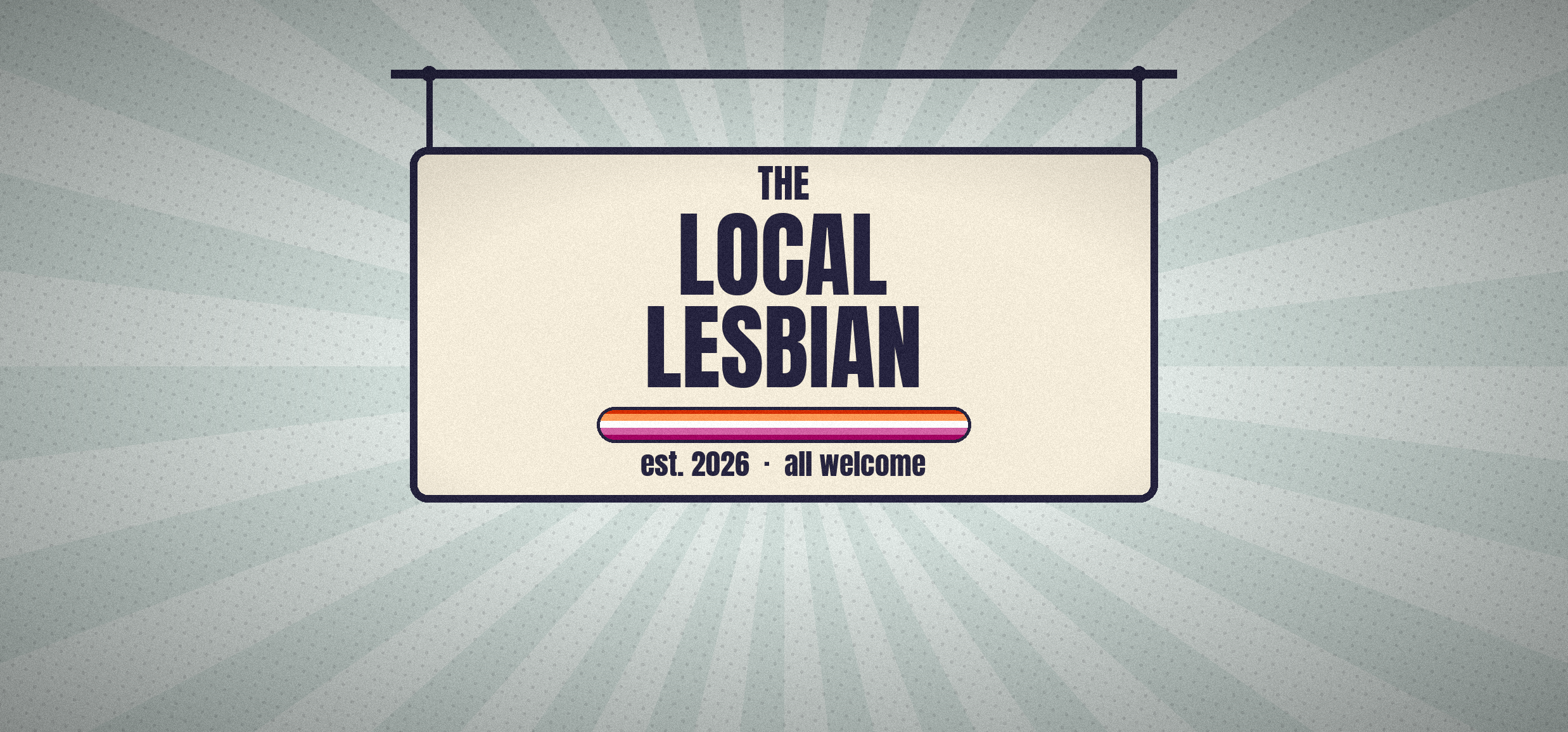 Local Lesbian pub sign mug design — full artwork