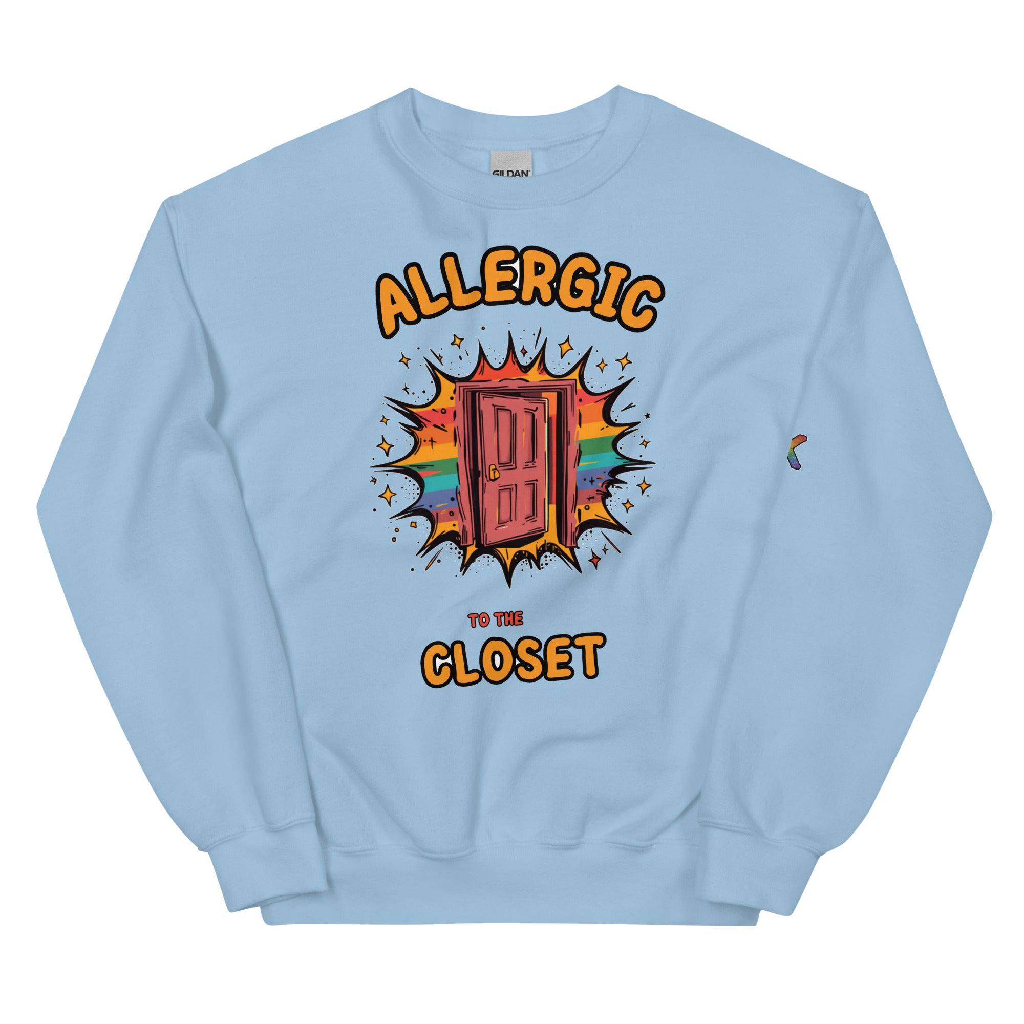 Allergic to the Closet sweatshirt — coming-out pride crew neck by KWEEN!
