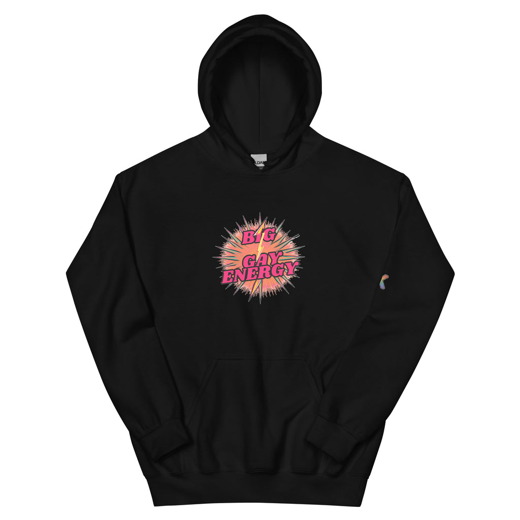 Big Gay Energy comic-burst hoodie — LGBTQ+ pride hoodie by KWEEN!
