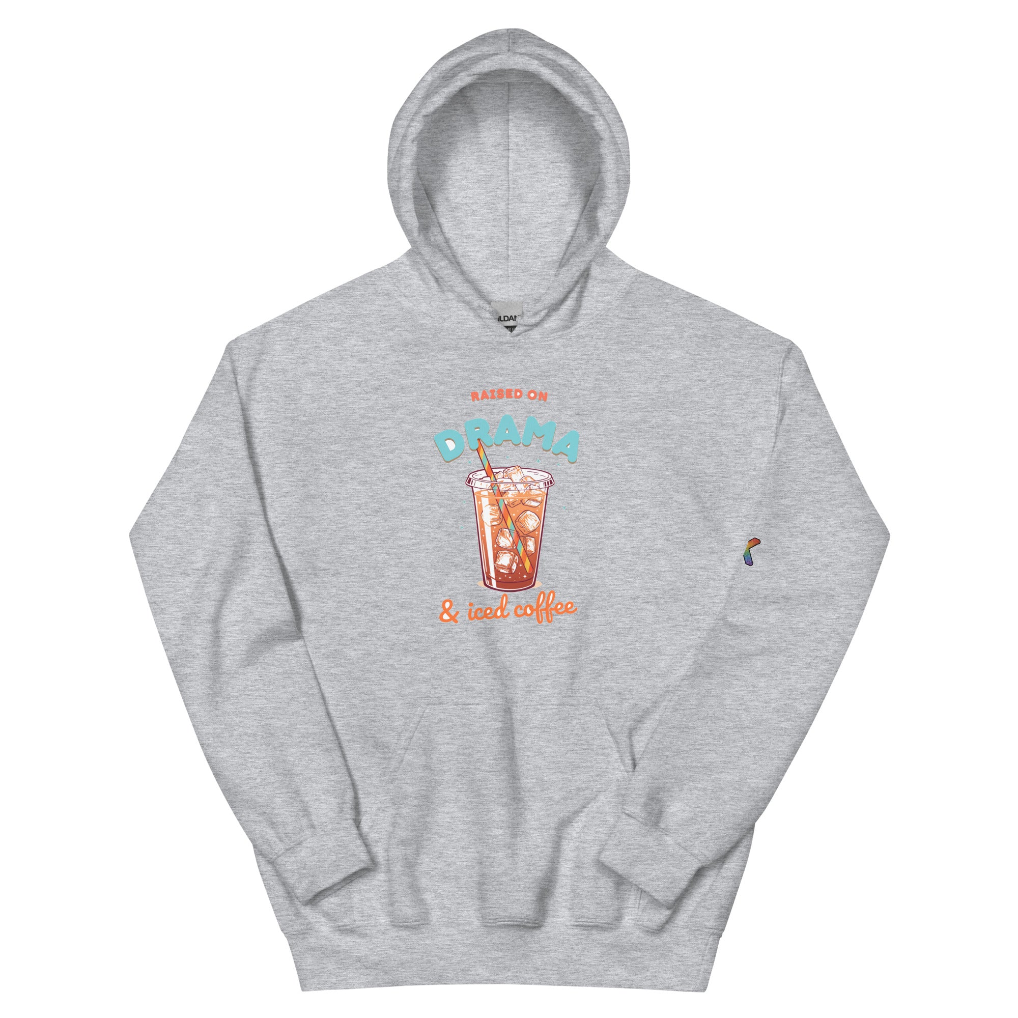 Raised on Drama iced-coffee hoodie — sassy pride hoodie by KWEEN!