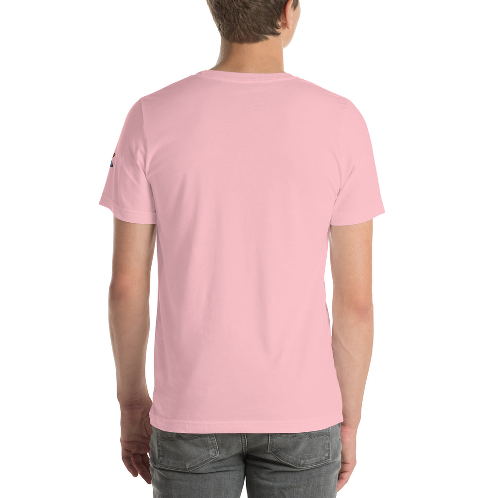 sassy pride t-shirt — Absolutely Not. print, pink t-shirt back view