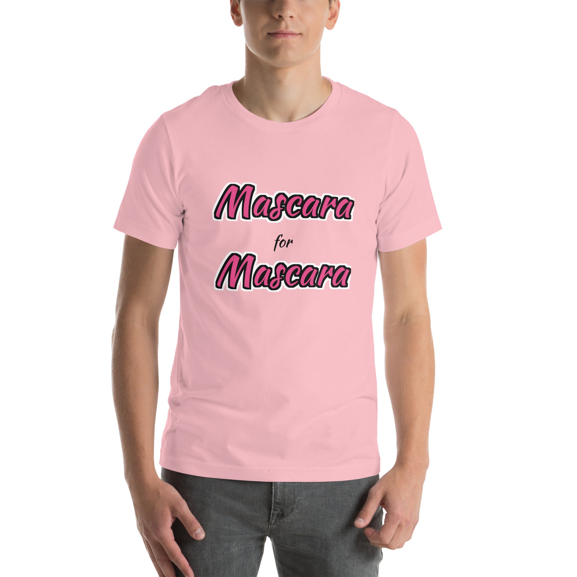 Mascara for Mascara pink script glam t-shirt — drag slogan tee by KWEEN!