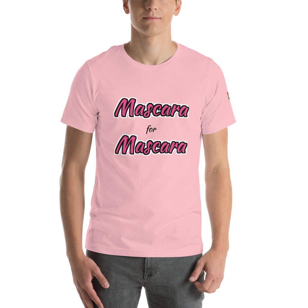 drag pride t-shirt — Mascara for Mascara print, pink t-shirt