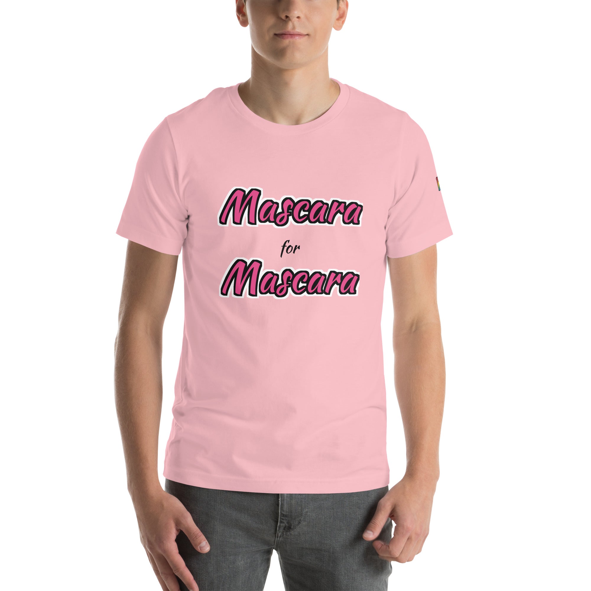 drag pride t-shirt — Mascara for Mascara print, pink t-shirt