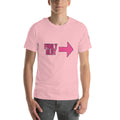 sassy pride t-shirt — Fugly Sl*t Arrow Right print, pink t-shirt