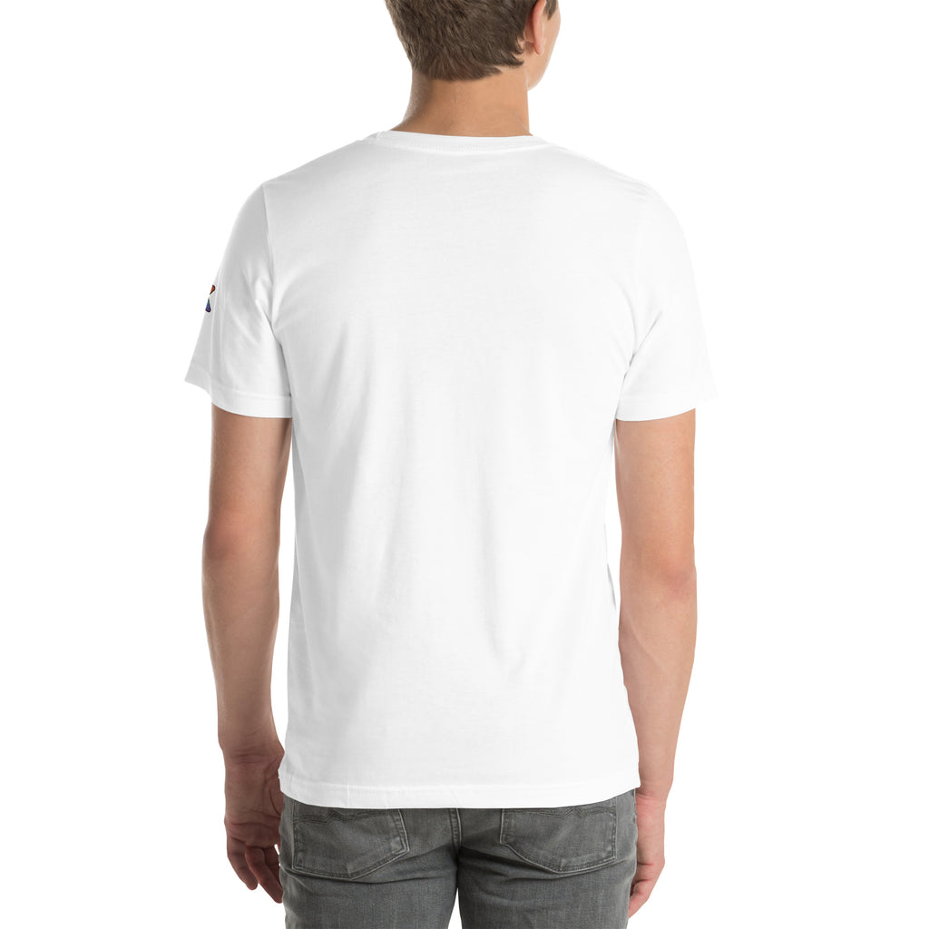 sassy pride t-shirt — Absolutely Not. print, white t-shirt back view