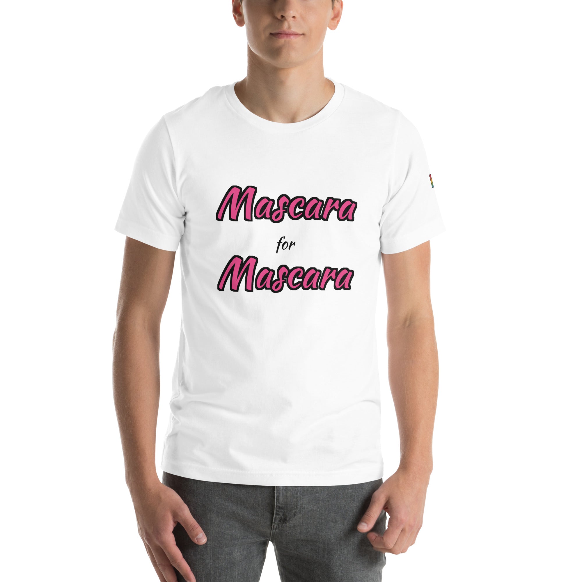 drag pride t-shirt — Mascara for Mascara print, white t-shirt
